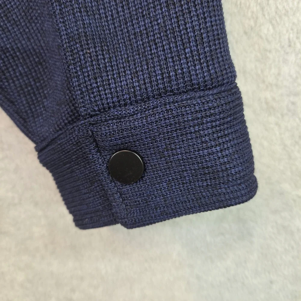 GEORGE Cabincore Fleece Lined Waffle Knit Dadcore Shacket Shirt Jacket Mens 2XL